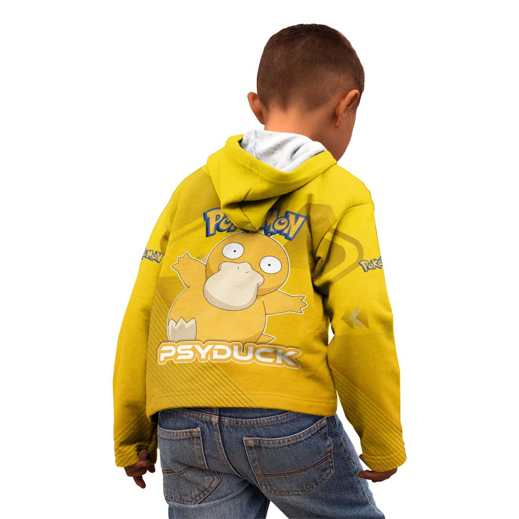 Psyduck Poké Kid Hoodie Confused Yellow Cartoon Vector Style