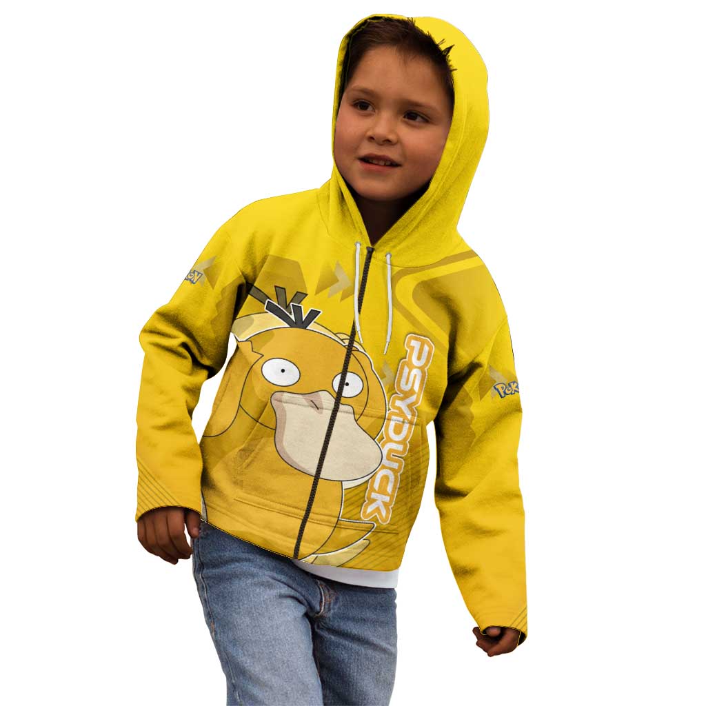 Psyduck Poké Kid Hoodie Confused Yellow Cartoon Vector Style