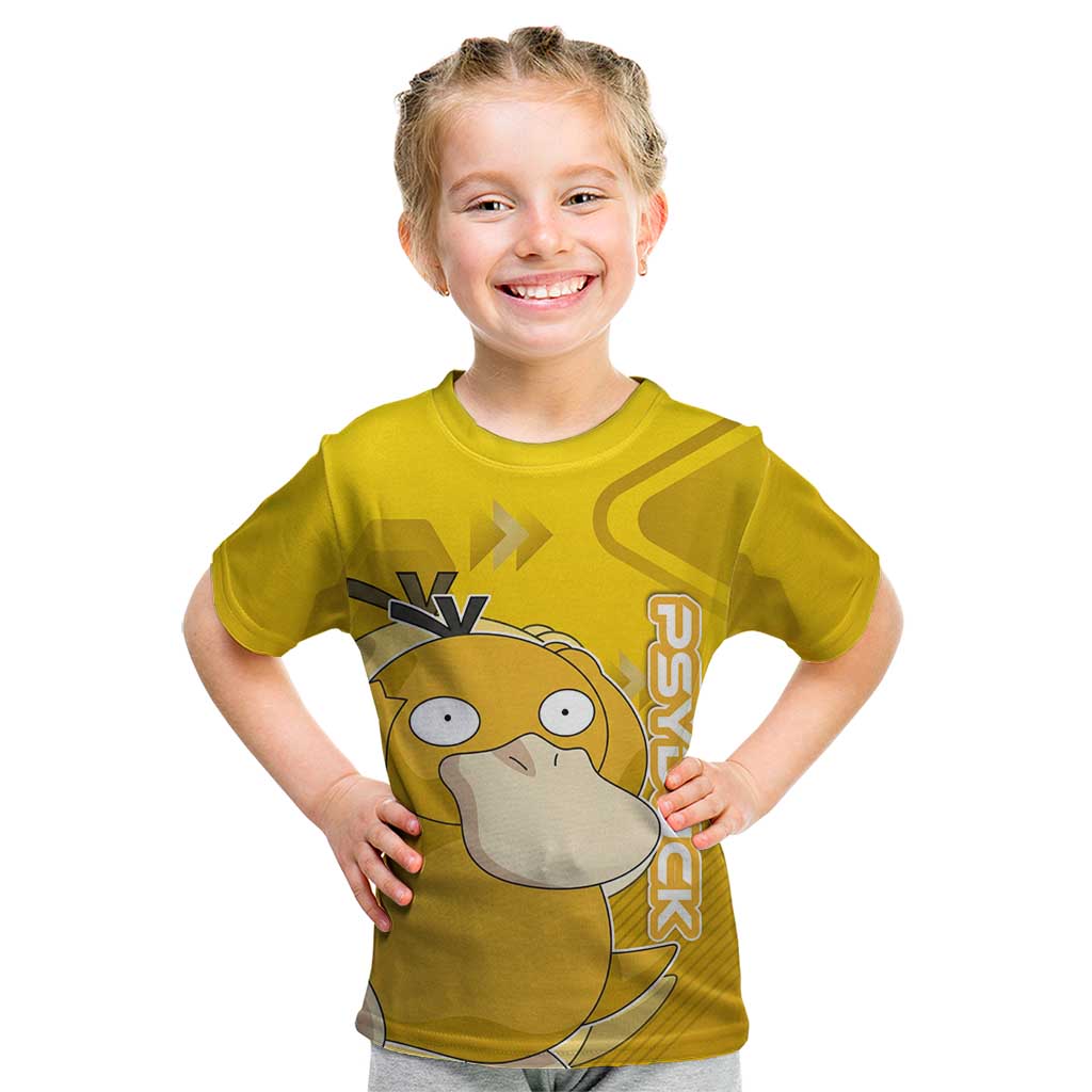 Psyduck Poké Kid T Shirt Confused Yellow Cartoon Vector Style