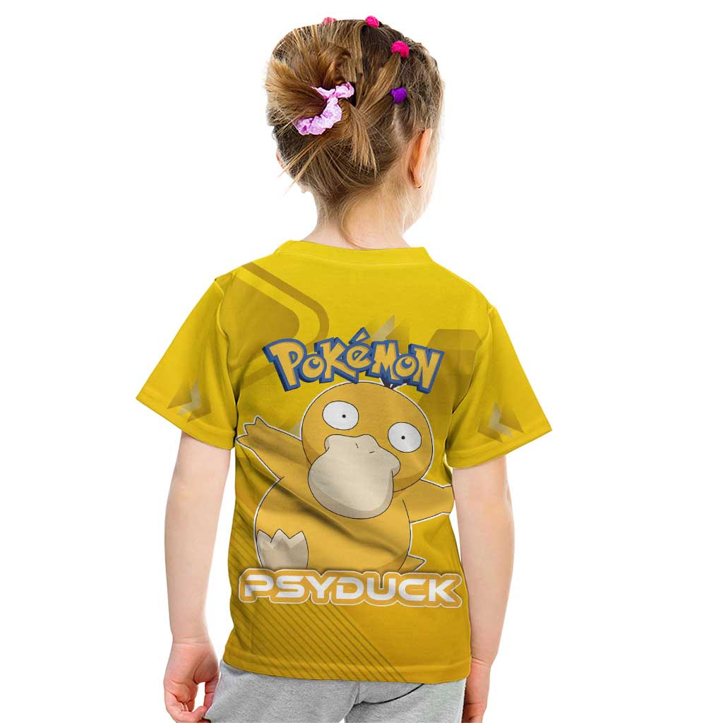 Psyduck Poké Kid T Shirt Confused Yellow Cartoon Vector Style