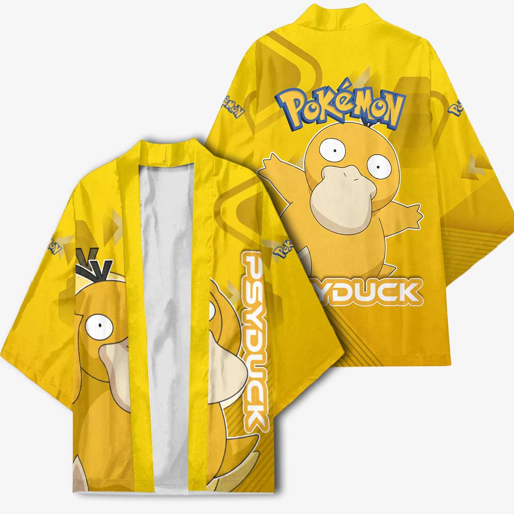 Psyduck Poké Kimono Confused Yellow Cartoon Vector Style
