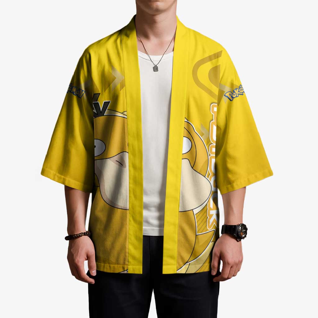 Psyduck Poké Kimono Confused Yellow Cartoon Vector Style