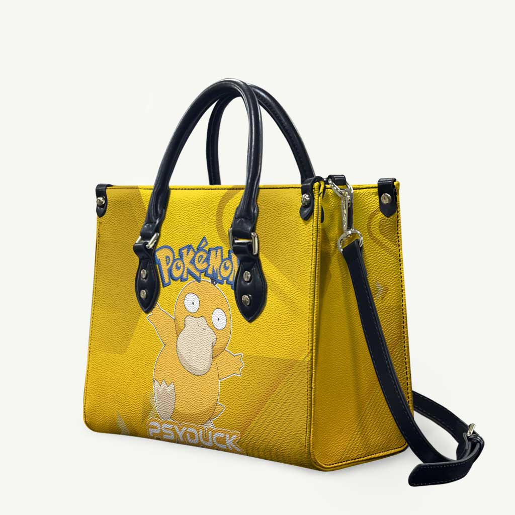 Psyduck Poké Leather Bag Confused Yellow Cartoon Vector Style