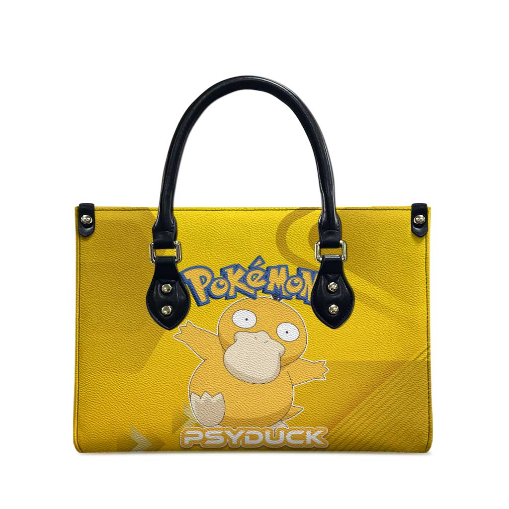Psyduck Poké Leather Bag Confused Yellow Cartoon Vector Style