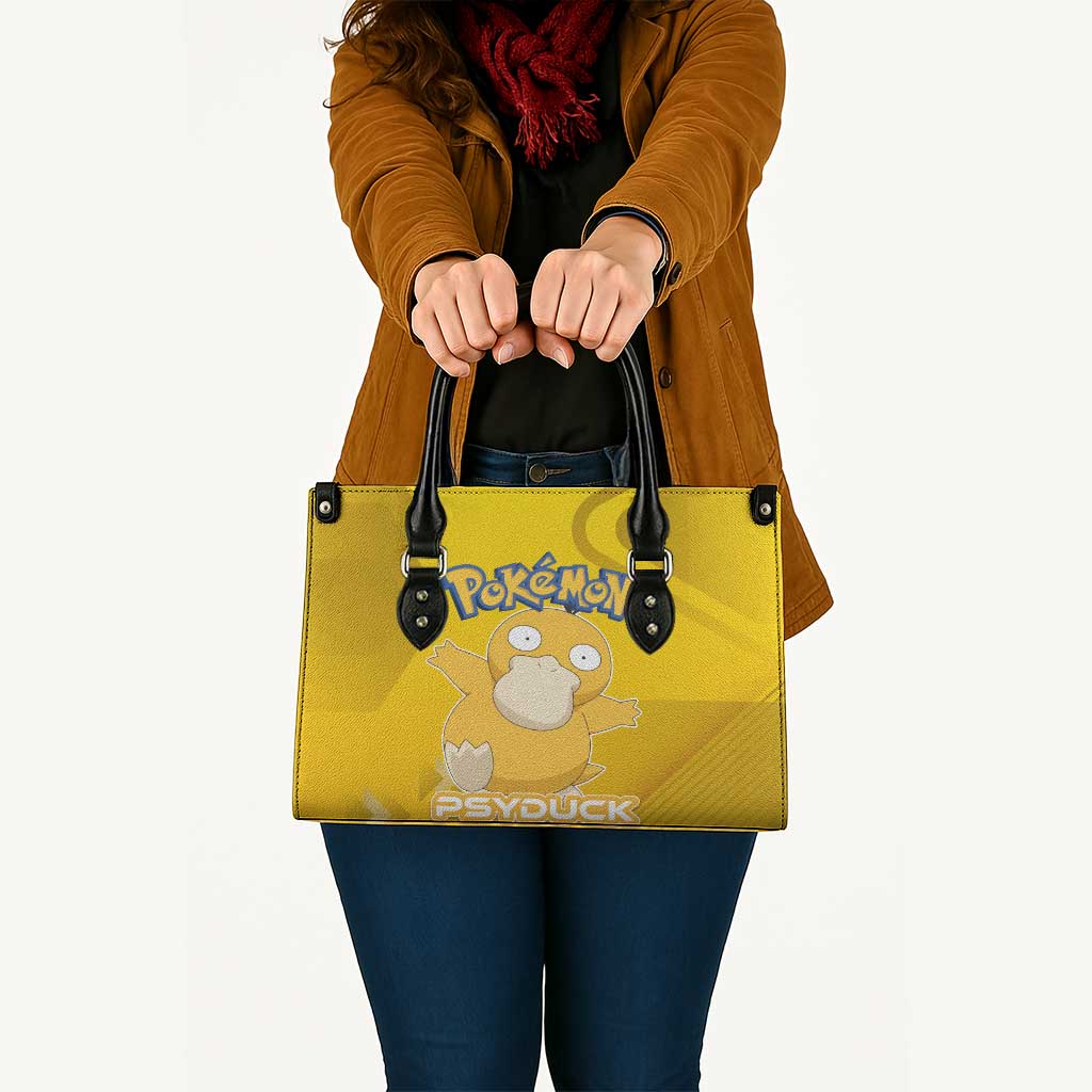 Psyduck Poké Leather Bag Confused Yellow Cartoon Vector Style