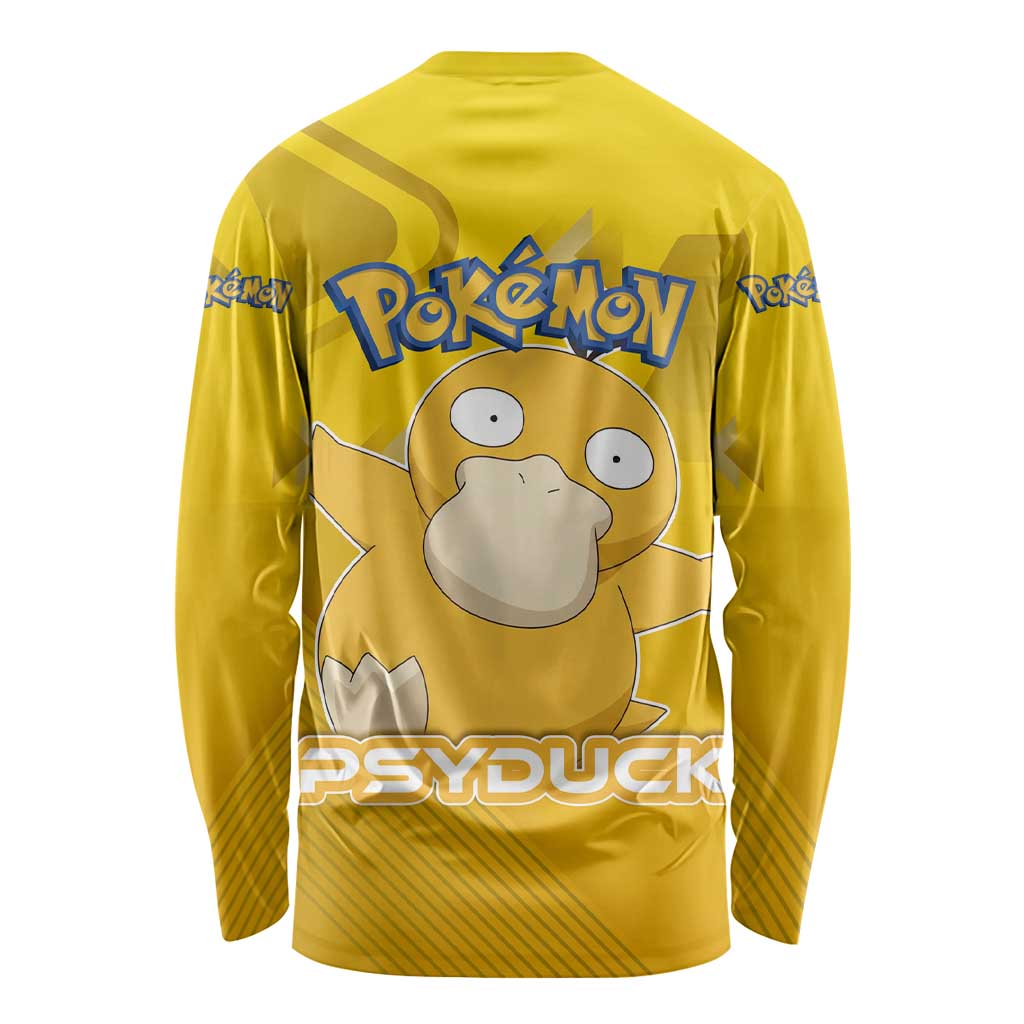 Psyduck Poké Long Sleeve Shirt Confused Yellow Cartoon Vector Style
