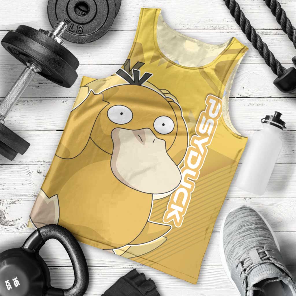 Psyduck Poké Men Tank Top Confused Yellow Cartoon Vector Style