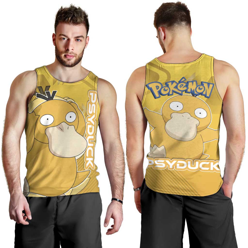 Psyduck Poké Men Tank Top Confused Yellow Cartoon Vector Style