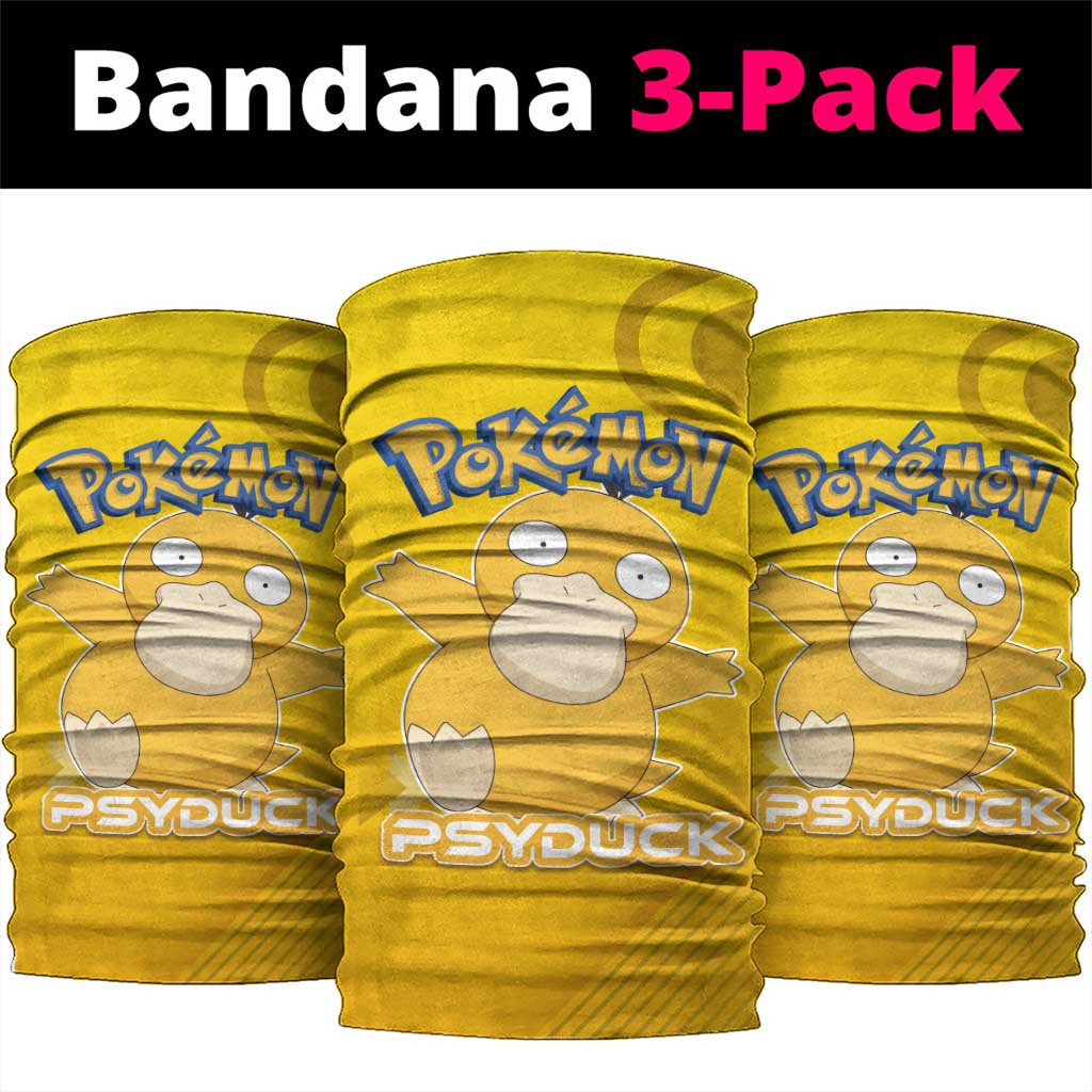 Psyduck Poké Neck Gaiter Confused Yellow Cartoon Vector Style