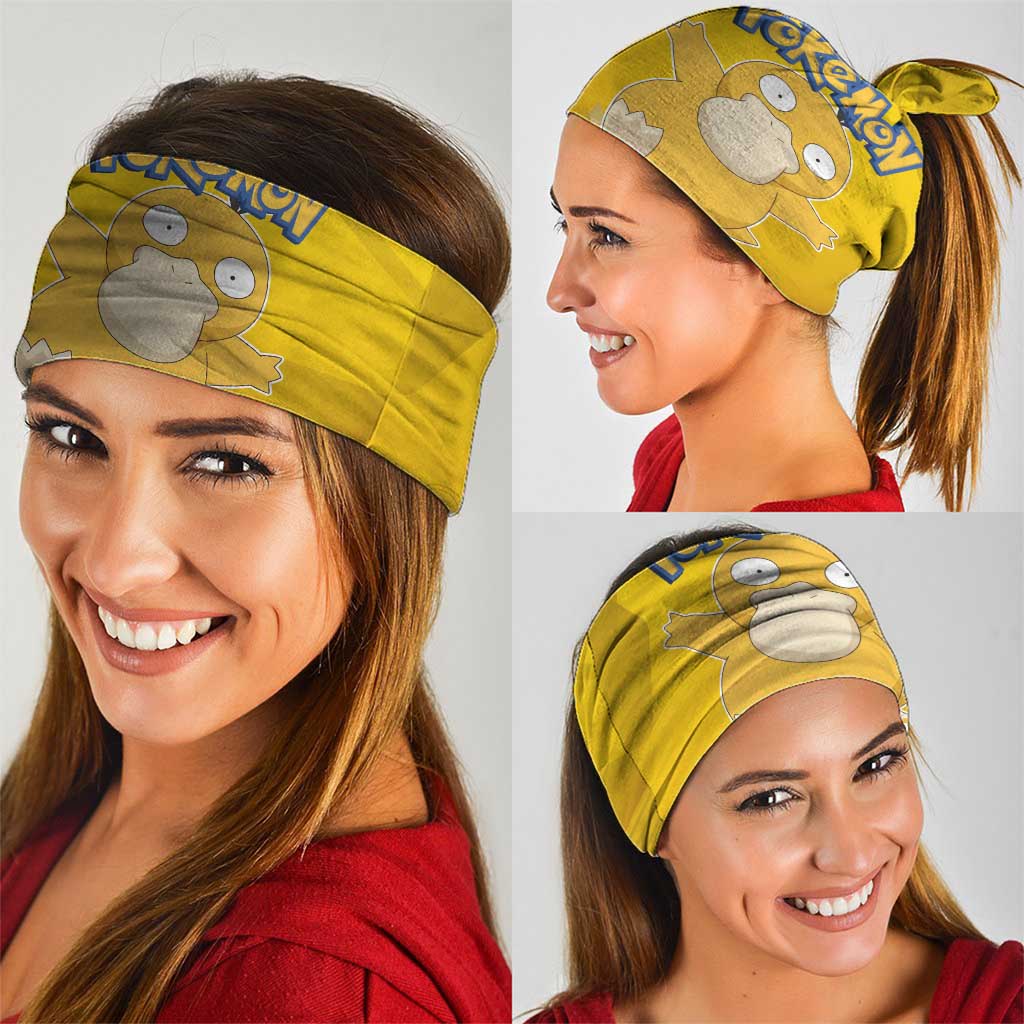 Psyduck Poké Neck Gaiter Confused Yellow Cartoon Vector Style