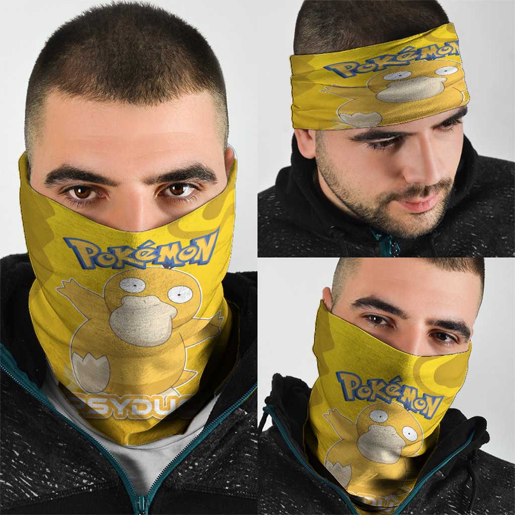 Psyduck Poké Neck Gaiter Confused Yellow Cartoon Vector Style