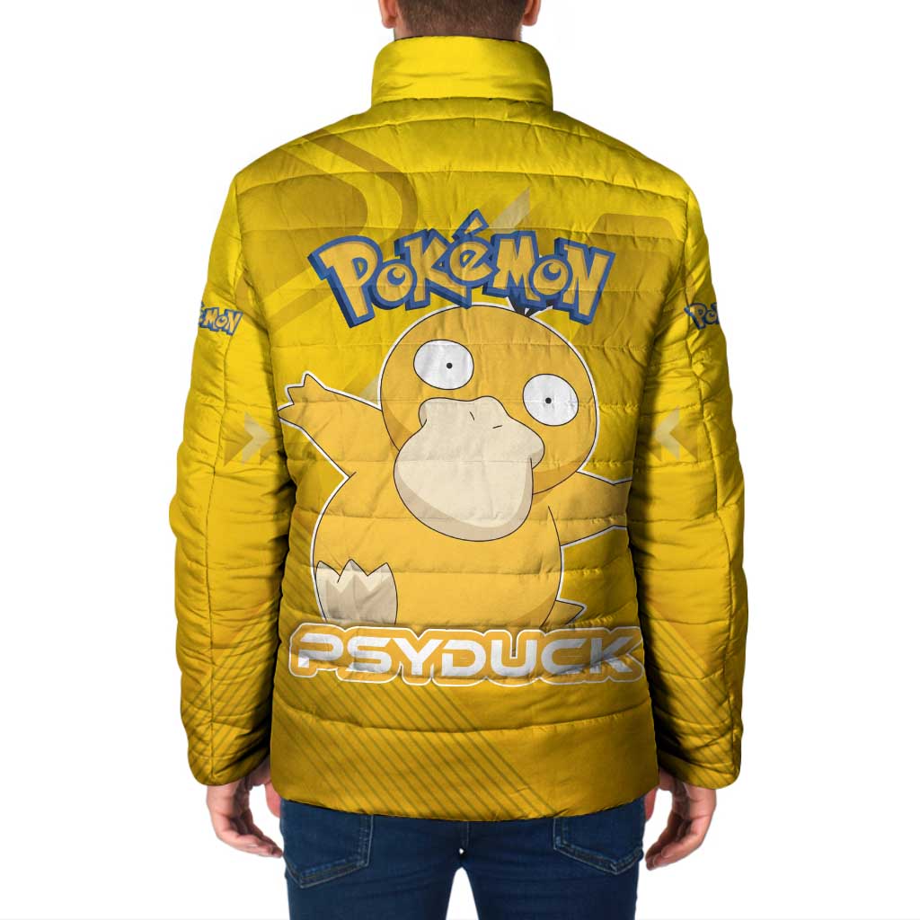 Psyduck Poké Padded Jacket Confused Yellow Cartoon Vector Style