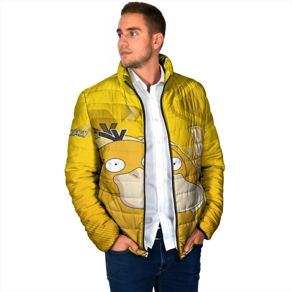 Psyduck Poké Padded Jacket Confused Yellow Cartoon Vector Style