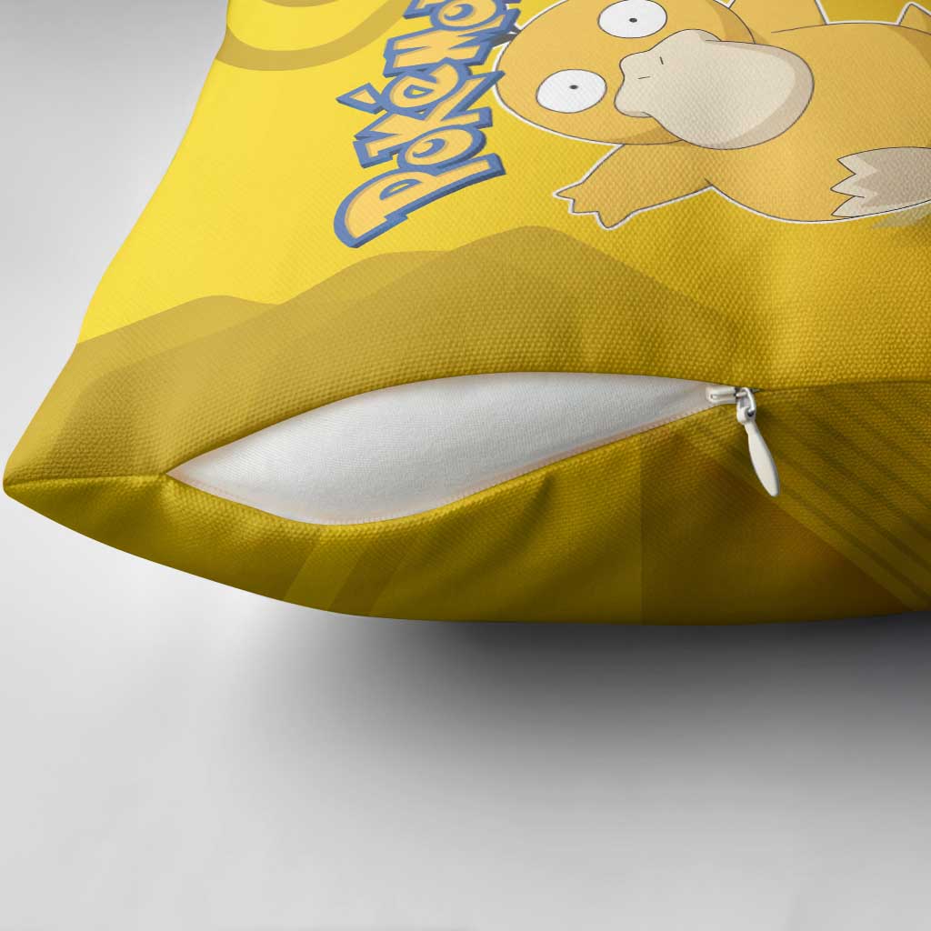 Psyduck Poké Pillow Cover Confused Yellow Cartoon Vector Style
