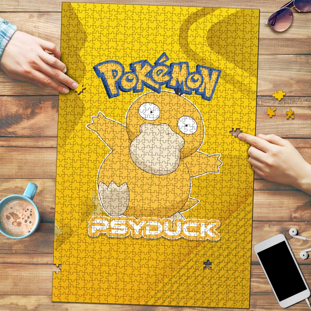 Psyduck Poké Puzzle Confused Yellow Cartoon Vector Style