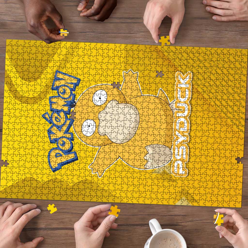 Psyduck Poké Puzzle Confused Yellow Cartoon Vector Style