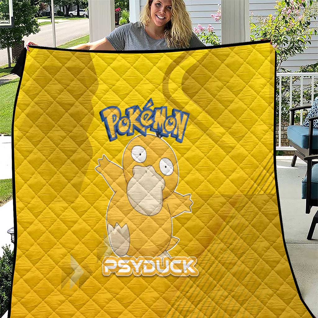 Psyduck Poké Quilt Confused Yellow Cartoon Vector Style