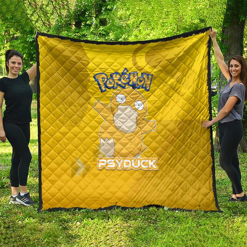 Psyduck Poké Quilt Confused Yellow Cartoon Vector Style