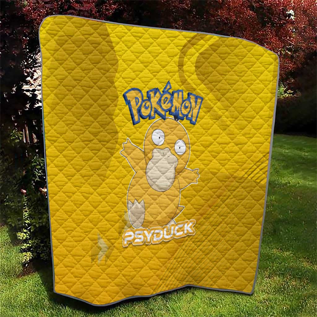 Psyduck Poké Quilt Confused Yellow Cartoon Vector Style