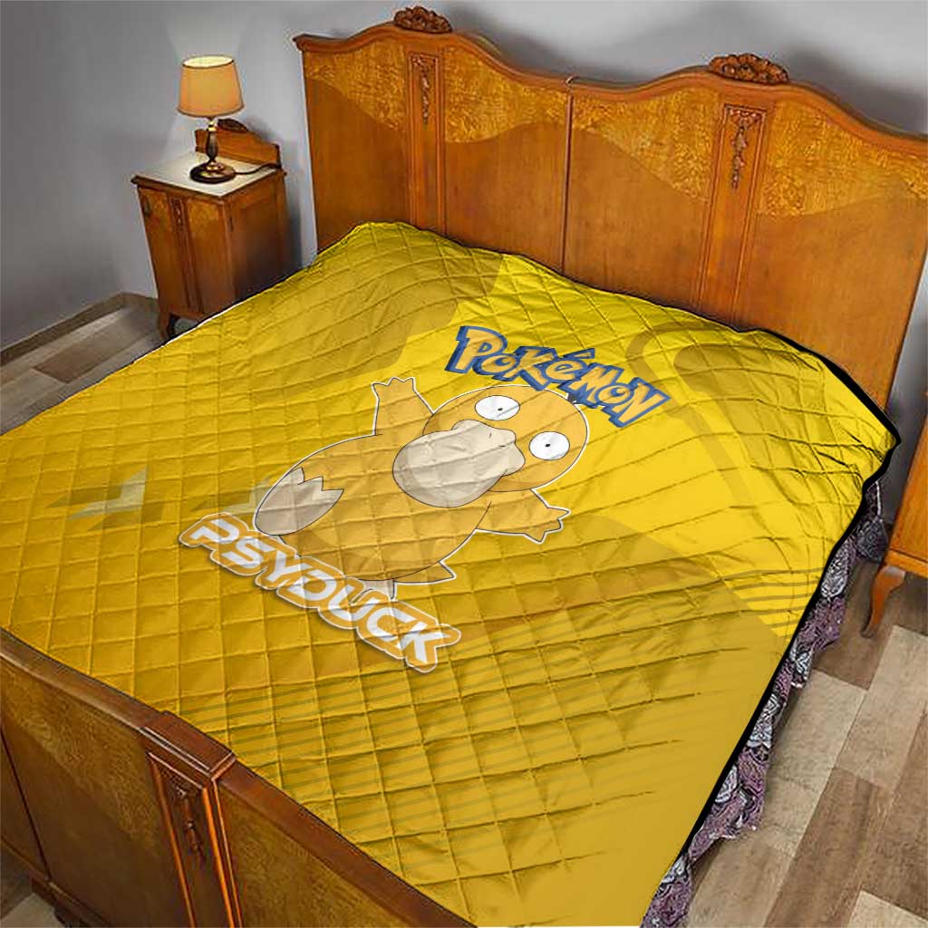 Psyduck Poké Quilt Confused Yellow Cartoon Vector Style