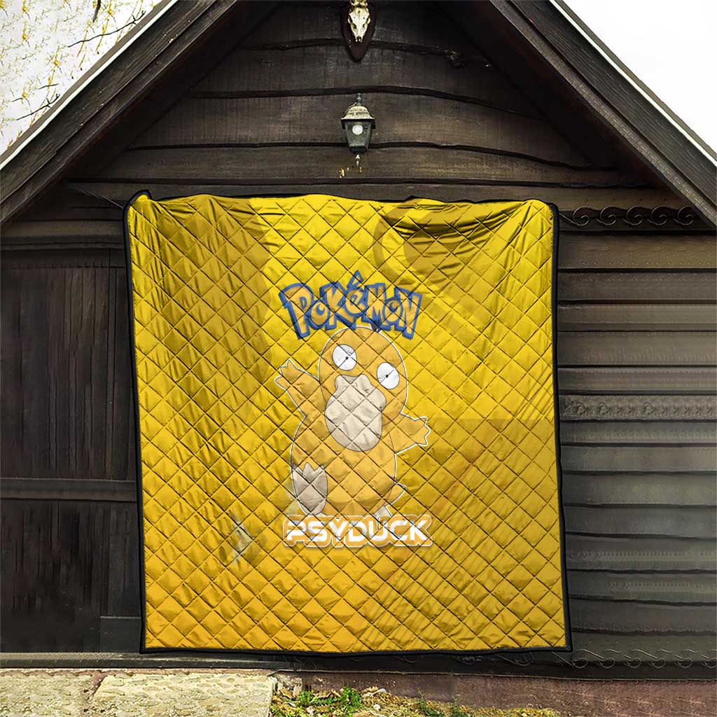 Psyduck Poké Quilt Confused Yellow Cartoon Vector Style