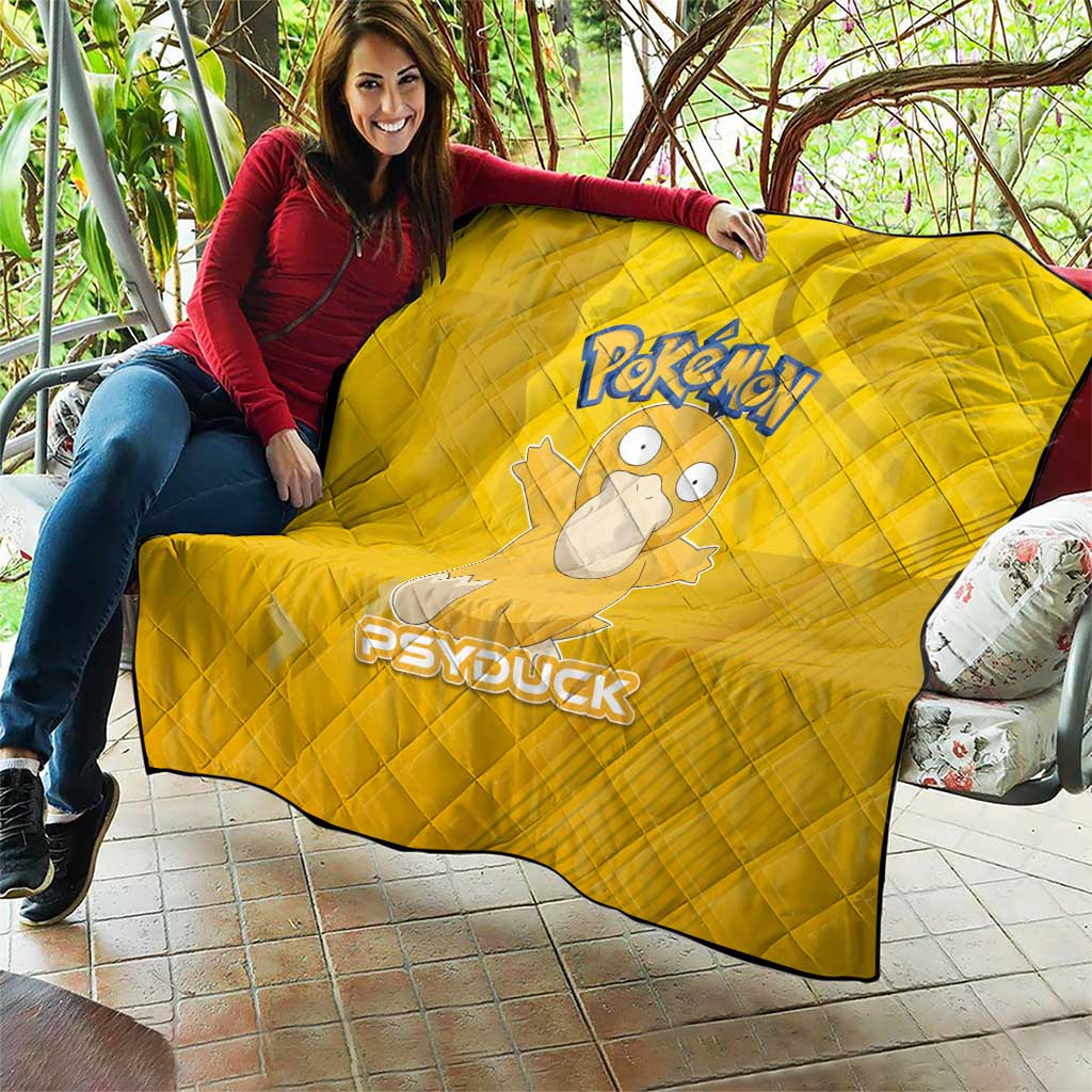 Psyduck Poké Quilt Confused Yellow Cartoon Vector Style