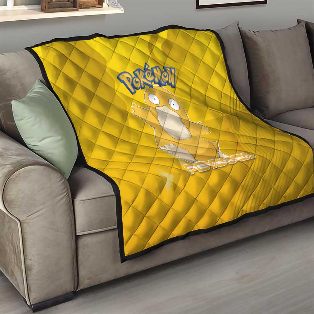 Psyduck Poké Quilt Confused Yellow Cartoon Vector Style