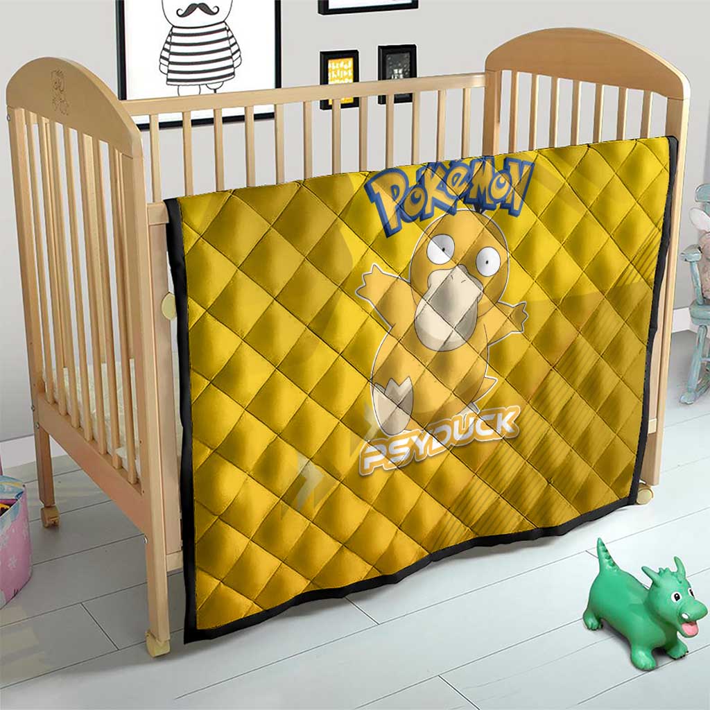 Psyduck Poké Quilt Confused Yellow Cartoon Vector Style