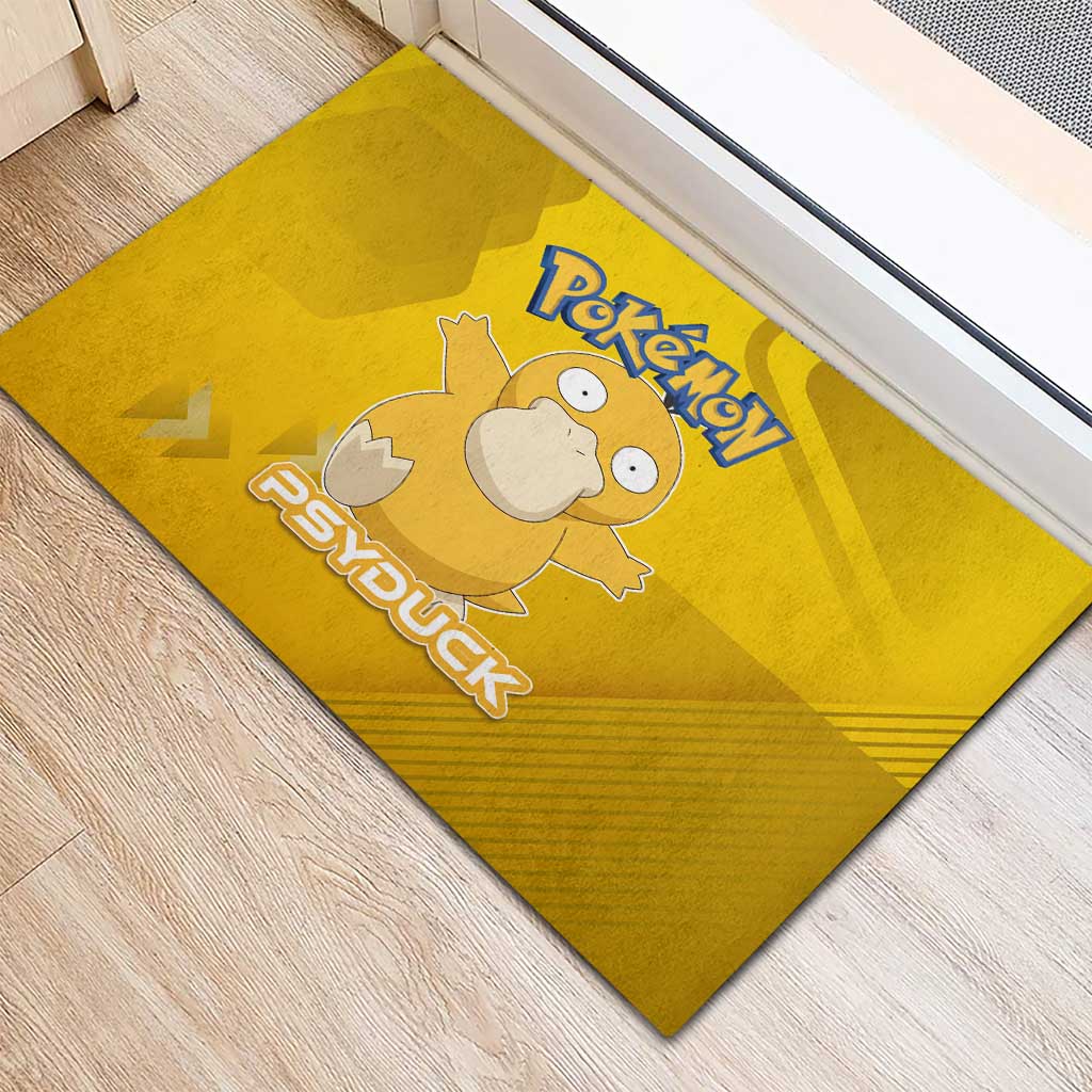 Psyduck Poké Rubber Doormat Confused Yellow Cartoon Vector Style