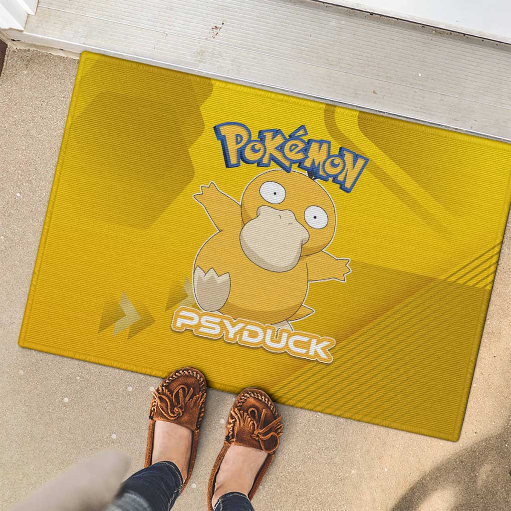 Psyduck Poké Rubber Doormat Confused Yellow Cartoon Vector Style
