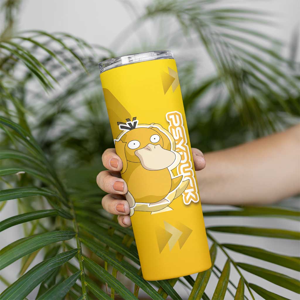 Psyduck Poké Skinny Tumbler Confused Yellow Cartoon Vector Style