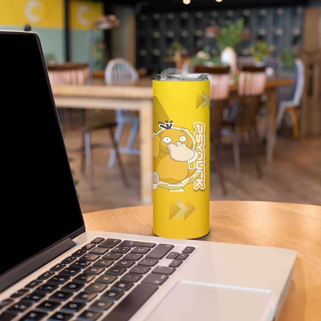 Psyduck Poké Skinny Tumbler Confused Yellow Cartoon Vector Style