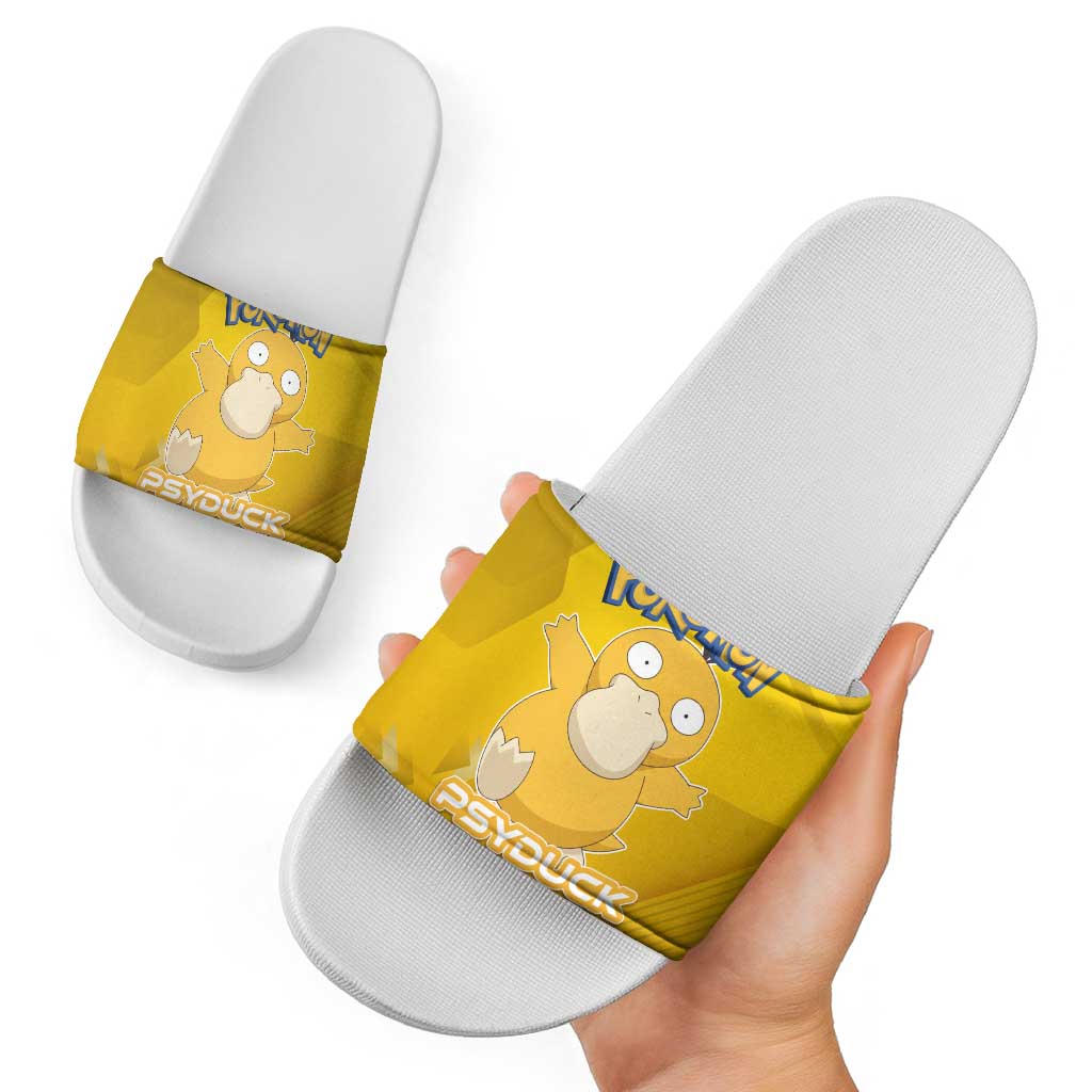 Psyduck Poké Slide Sandals Confused Yellow Cartoon Vector Style