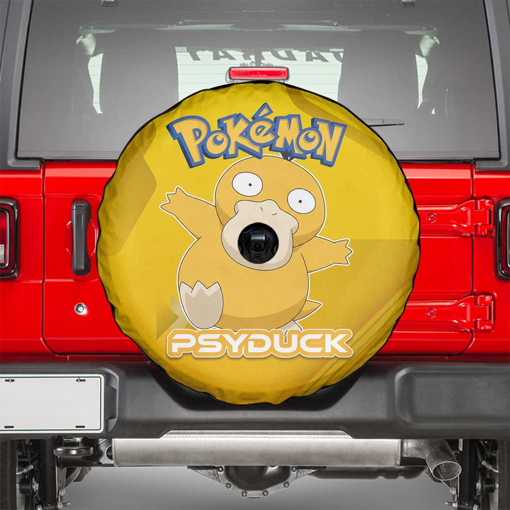 Psyduck Poké Spare Tire Cover Confused Yellow Cartoon Vector Style