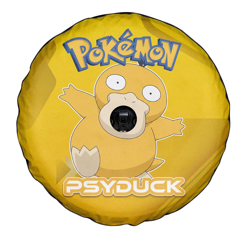 Psyduck Poké Spare Tire Cover Confused Yellow Cartoon Vector Style