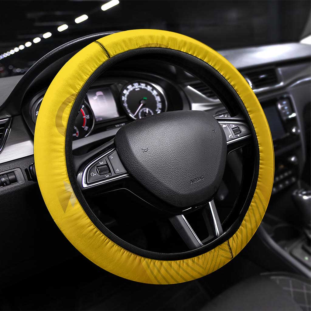 Psyduck Poké Steering Wheel Cover Confused Yellow Cartoon Vector Style