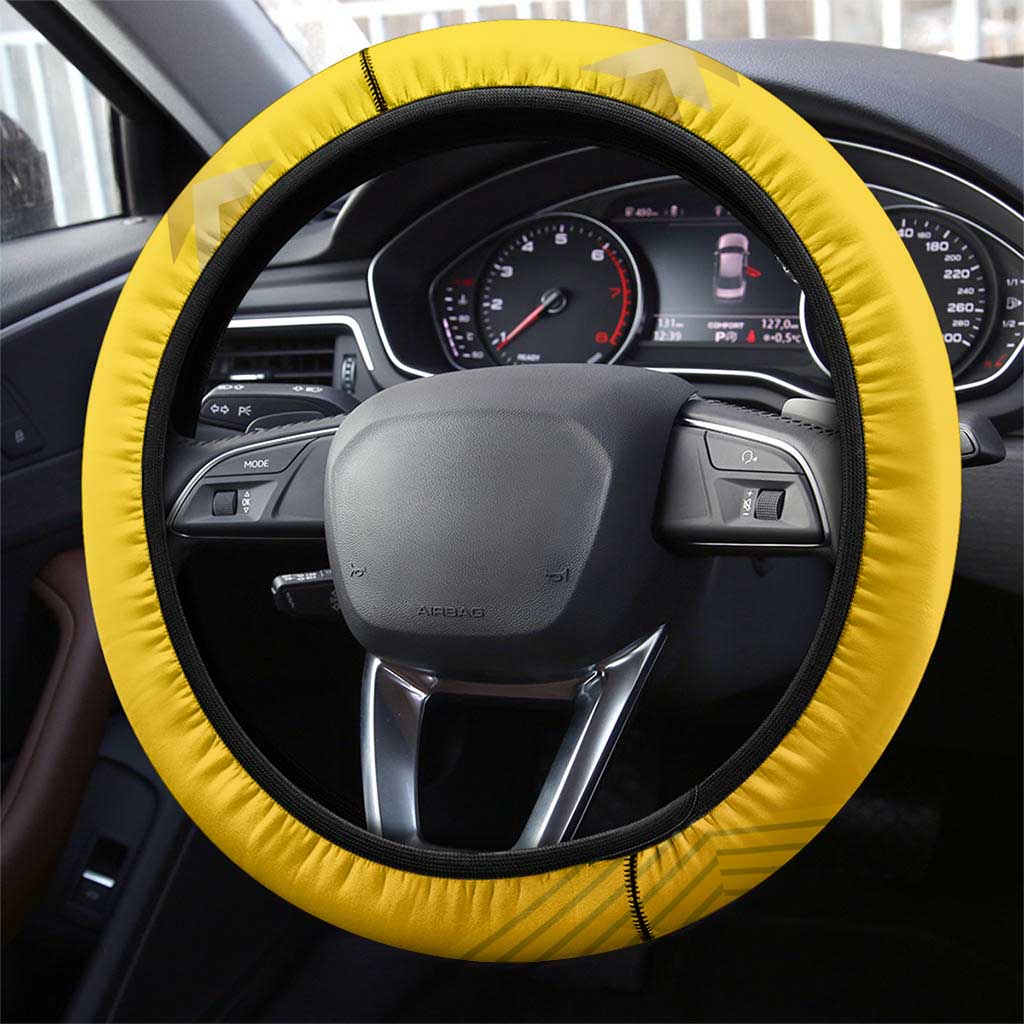 Psyduck Poké Steering Wheel Cover Confused Yellow Cartoon Vector Style