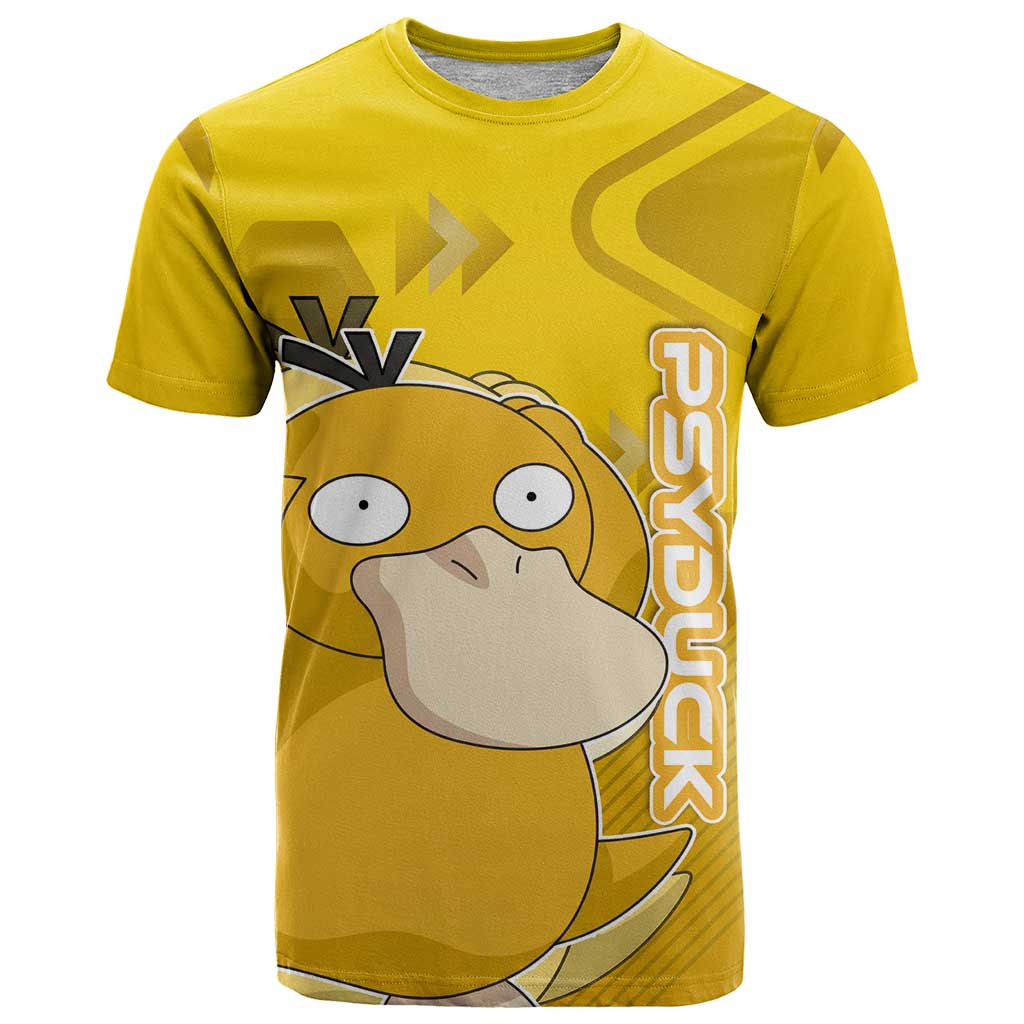 Psyduck Poké T Shirt Confused Yellow Cartoon Vector Style