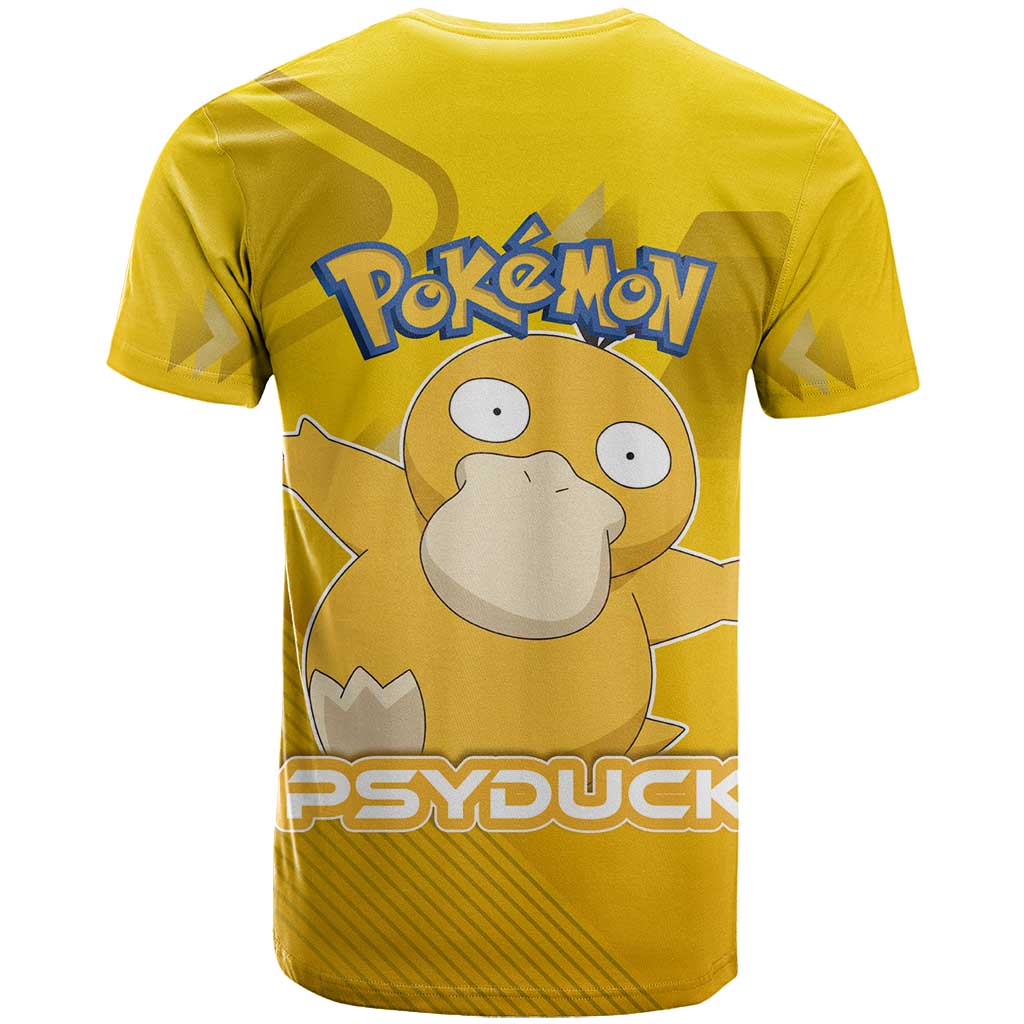 Psyduck Poké T Shirt Confused Yellow Cartoon Vector Style