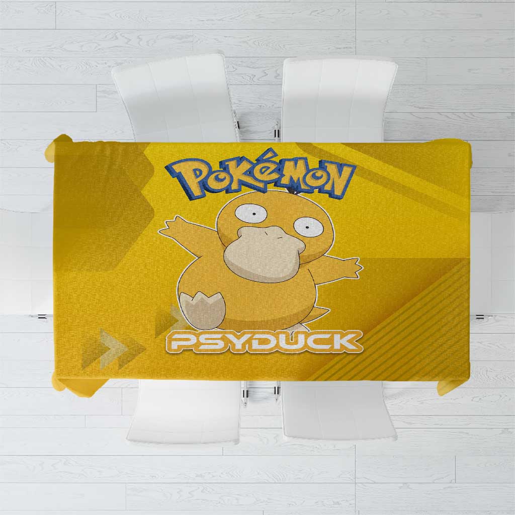 Psyduck Poké Tablecloth Confused Yellow Cartoon Vector Style