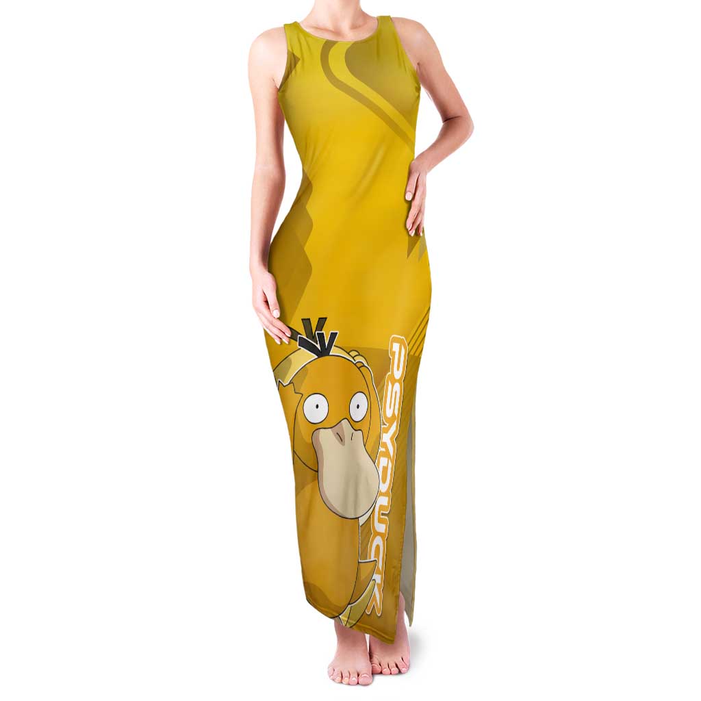 Psyduck Poké Tank Maxi Dress Confused Yellow Cartoon Vector Style
