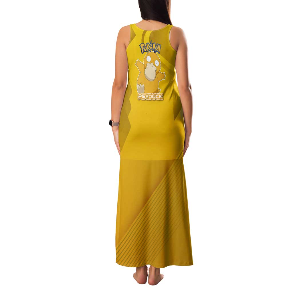 Psyduck Poké Tank Maxi Dress Confused Yellow Cartoon Vector Style