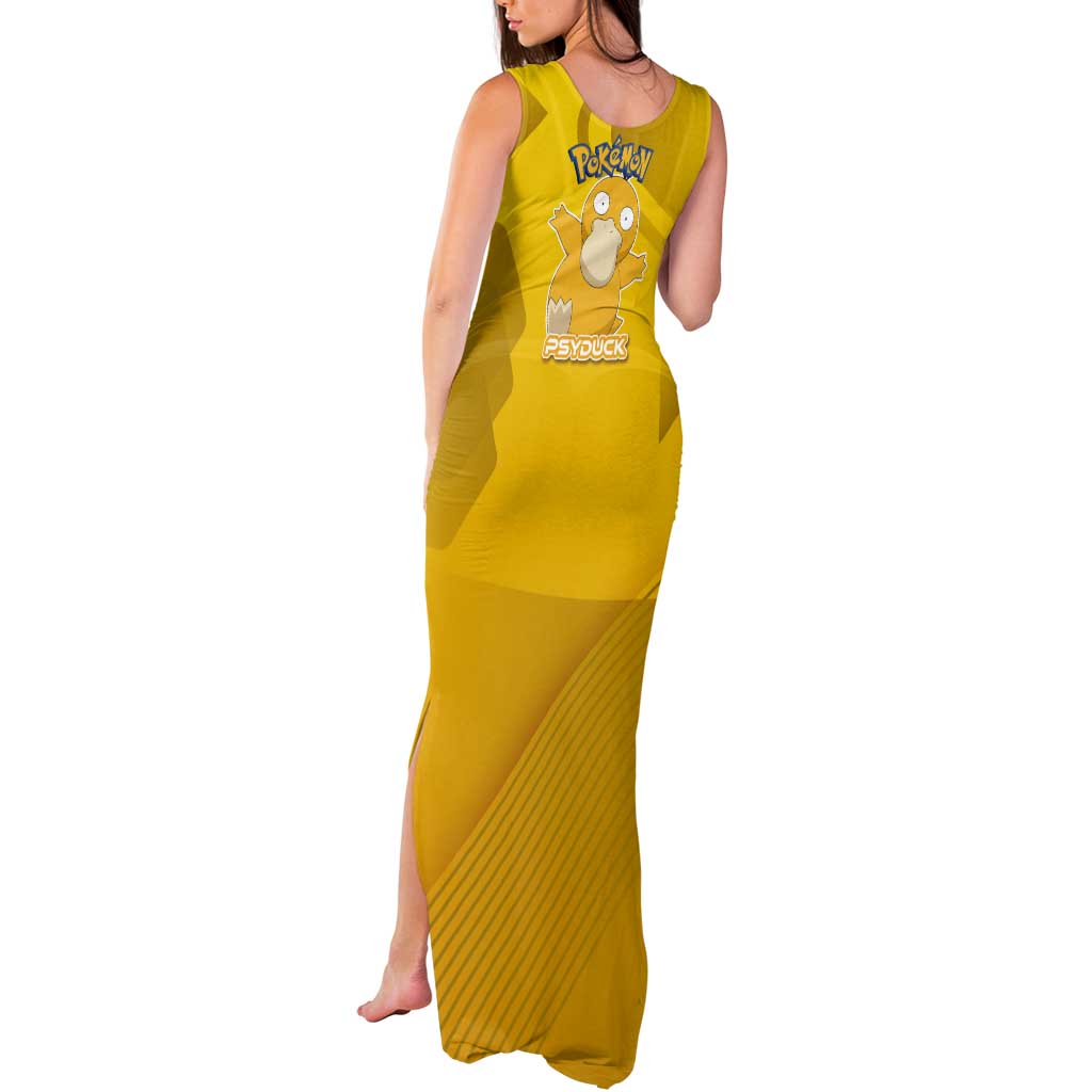 Psyduck Poké Tank Maxi Dress Confused Yellow Cartoon Vector Style