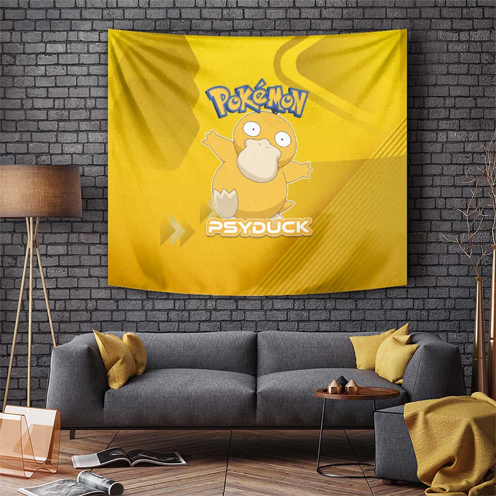 Psyduck Poké Tapestry Confused Yellow Cartoon Vector Style