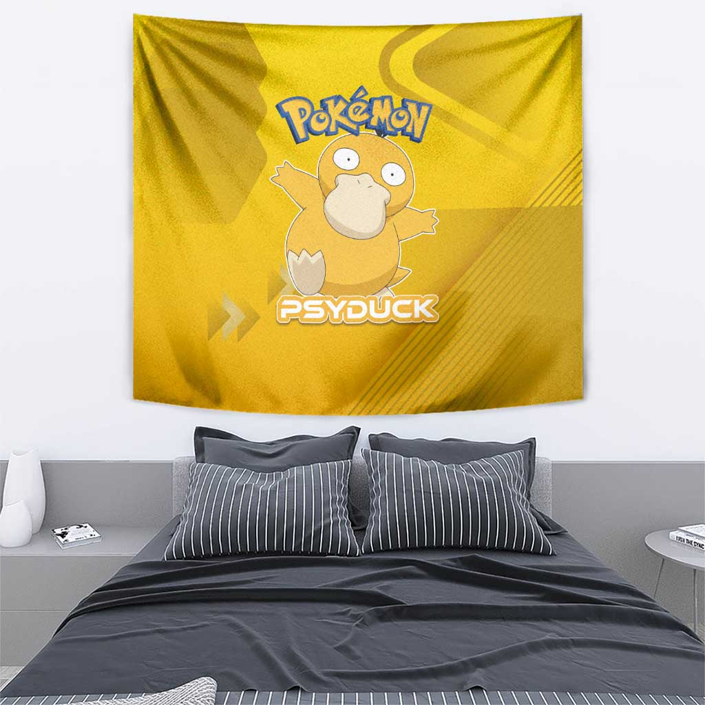 Psyduck Poké Tapestry Confused Yellow Cartoon Vector Style