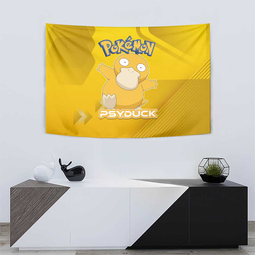 Psyduck Poké Tapestry Confused Yellow Cartoon Vector Style