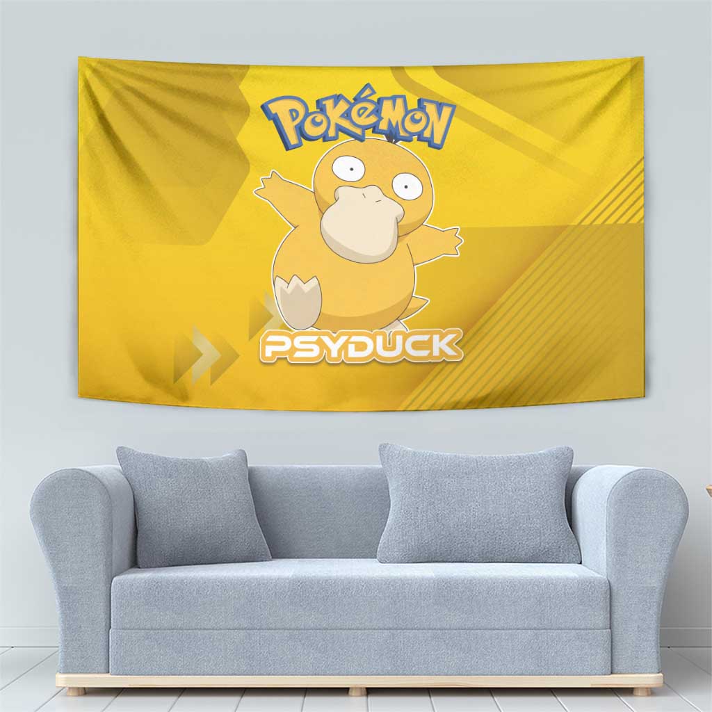 Psyduck Poké Tapestry Confused Yellow Cartoon Vector Style