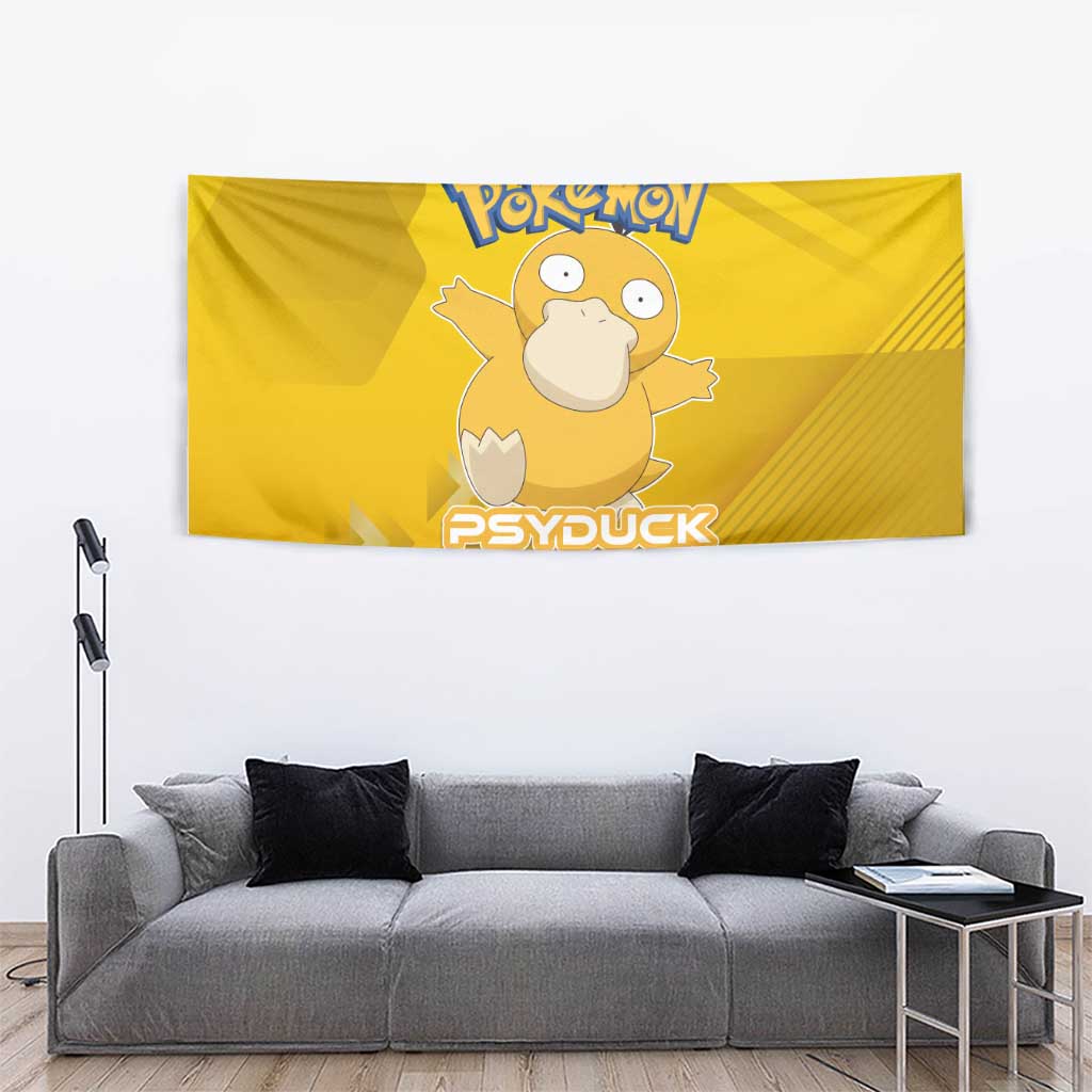 Psyduck Poké Tapestry Confused Yellow Cartoon Vector Style
