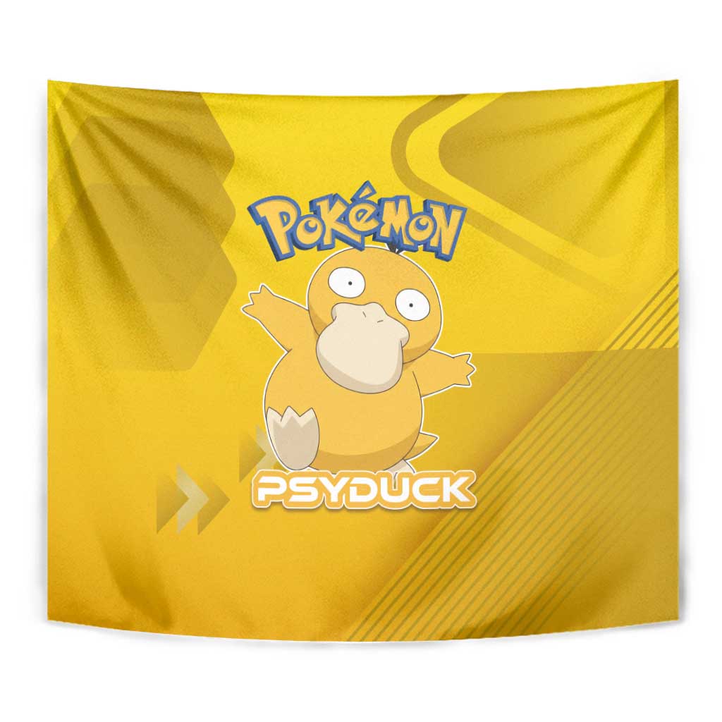 Psyduck Poké Tapestry Confused Yellow Cartoon Vector Style