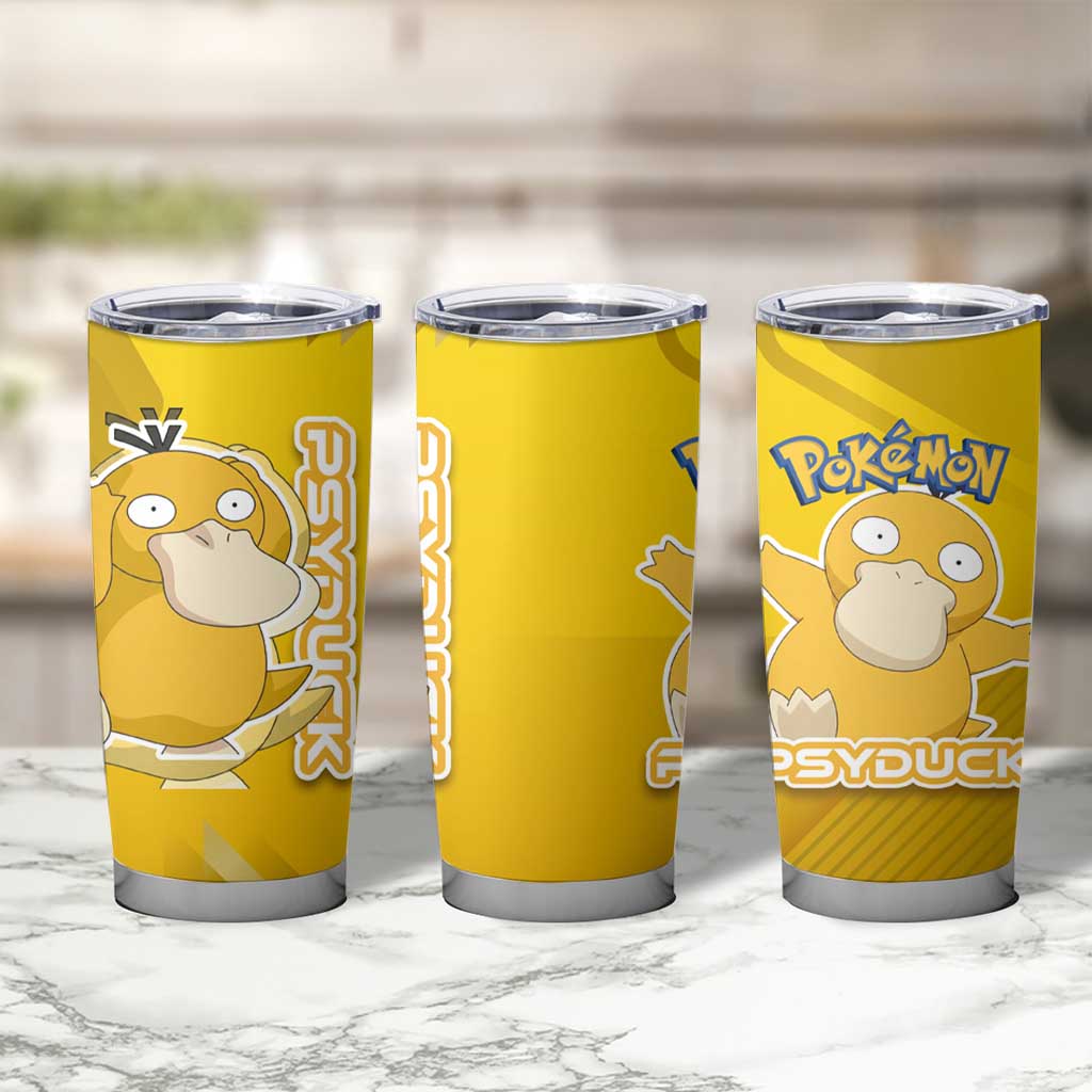 Psyduck Poké Tumbler Cup Confused Yellow Cartoon Vector Style